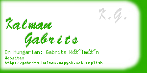 kalman gabrits business card